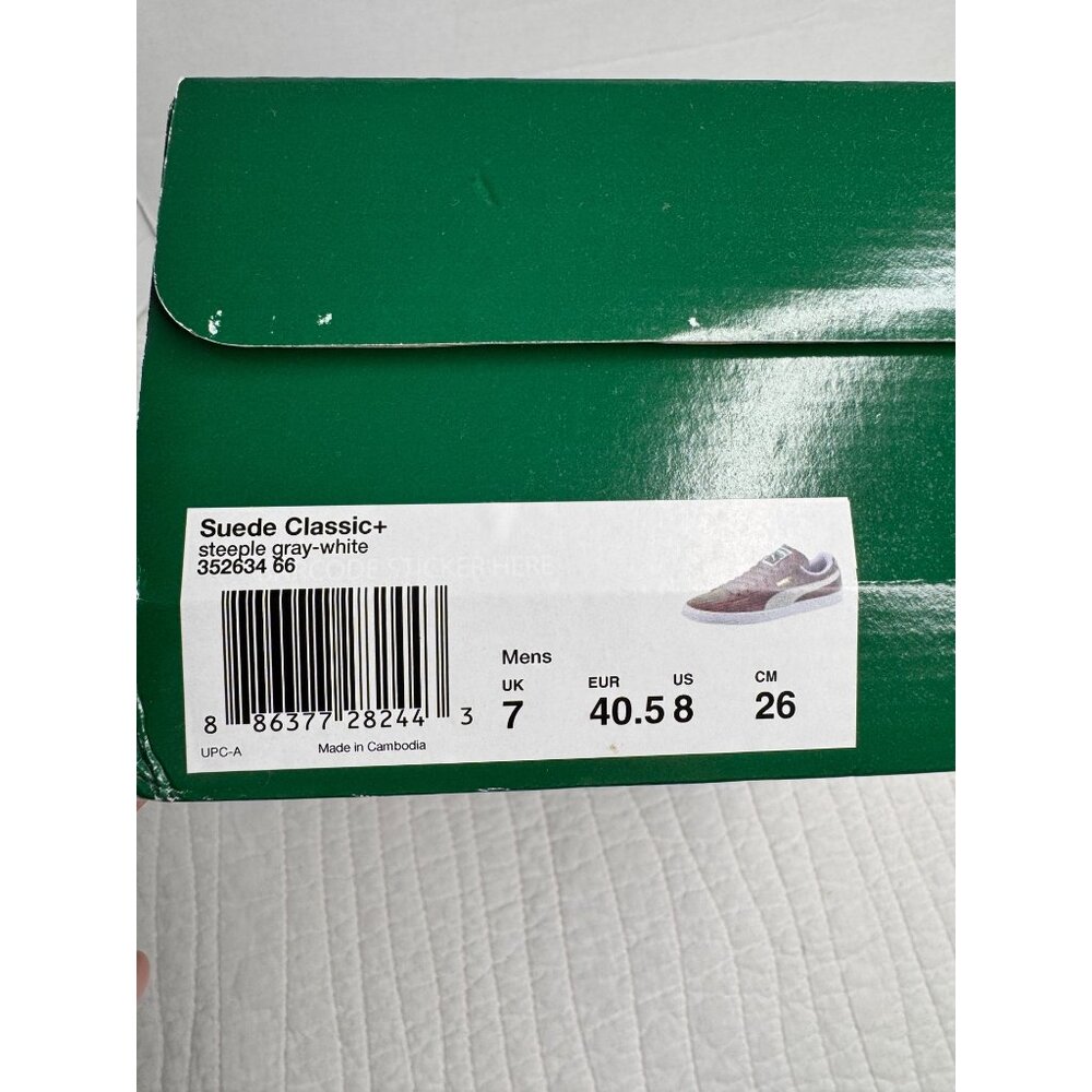 Puma Classic Suede Grey Leather Low Top Lace Up Sneaker Men 7 - Picture 12 of 13